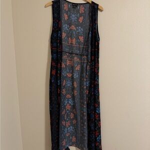 5/$55 !! 🔥 City Chic Floral Maxi shawl - Black and Red